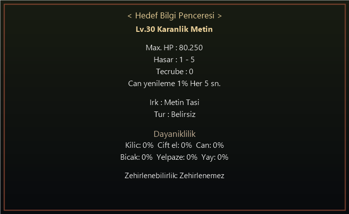 30Lv Karanlık Metni bilgi
