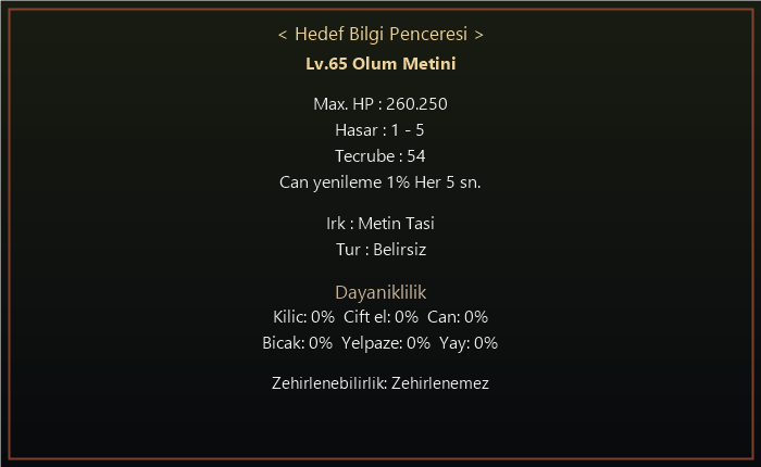 65Lv Ölüm Metni bilgi